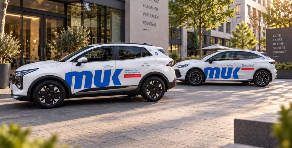 Fahrzeugflotte mit individueller Fahrzeugbeschriftung